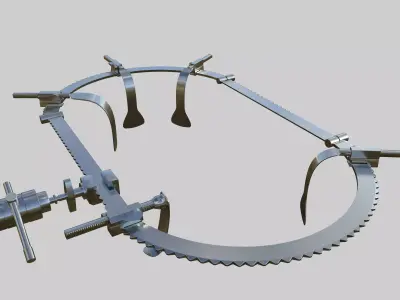 Bookwalter Retractor Low-poly 3D model