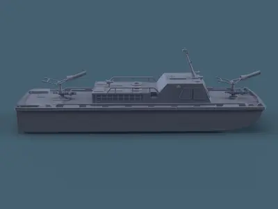 Fire boat for 3D Print 3D print model