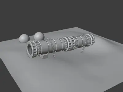 Sahi Cannon ottoman cannon Low-poly 3D model
