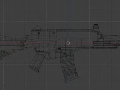 Low poly G36C rife Low-poly 3D model