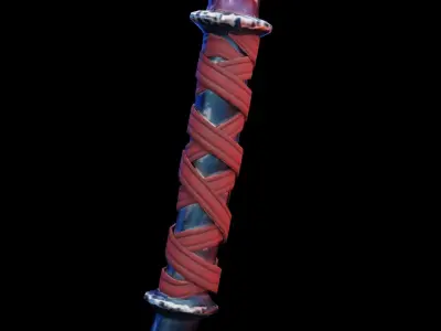 Stylized Scythe Low-poly 3D model