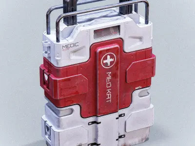 Sci-fi Med Kit Low-poly 3D model