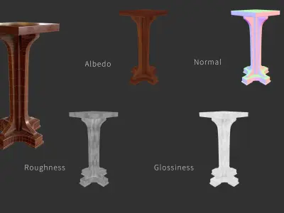 Tall Limbert Square Pedestal 3D model