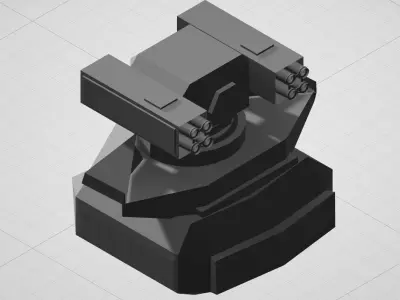 Blender Turret Introduction 3D model