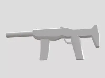 Machine-gun 3styles Free 3D model