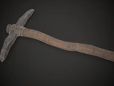 Stone Pickaxe 2 Low-poly 3D model