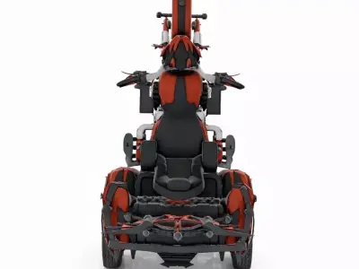 Luxury Gothic Devil Throne Trike Motorcycle 3D model