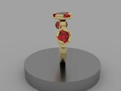 Red Stone Ring  3D model