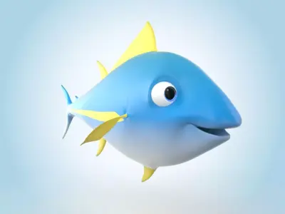 Cartoon Tuna 3D model