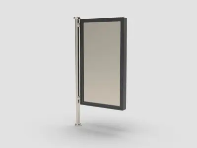 Style advertisement close to a urban street in city 3D model 5