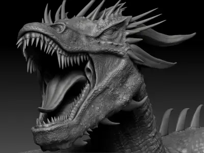 Dinosaur Wyvern Type Dragon Sculpt Project 3D model