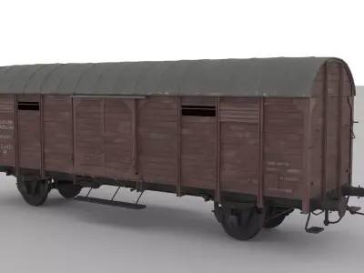 Railway wagon WW2 3D model