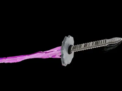 Crystal Katana Low-poly 3D model purchase