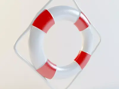 Bagel With Lifeguards 3D model