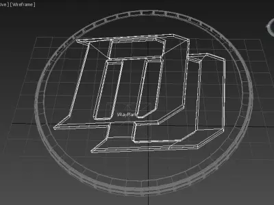 Daredevil logo animated Low-poly 3D model