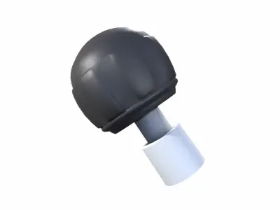 Industrial Knob Low-poly 3D model get