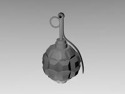 Military Grenade Keychain ready for printing 3D print model