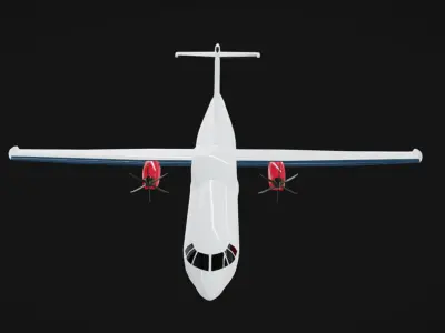 ATR 72 Low-poly 3D model