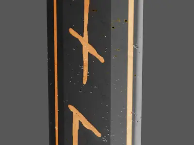 Cursed Sword Low-poly 3D model