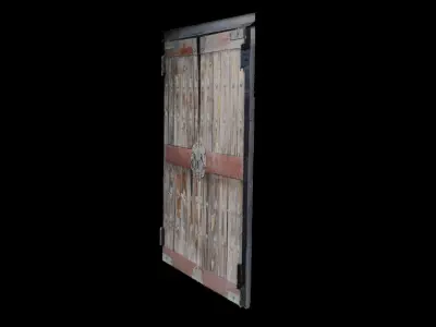 Korean Style Antique Gate 3D model