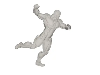 Superhero concept 3D model 2