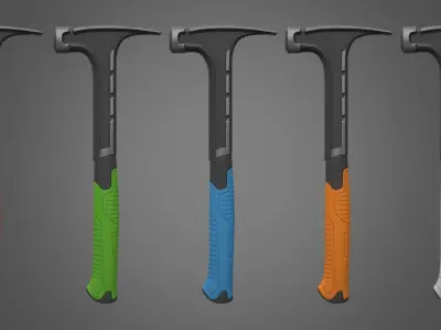 Hammer Low-poly 3D model 31