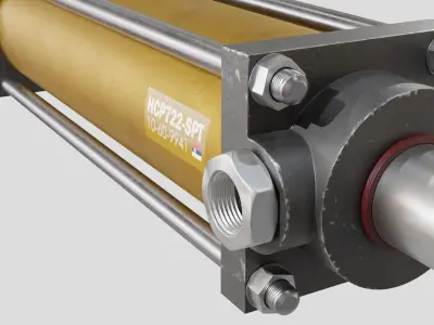 Hydraulic Cylinder 3D model by wh1t3h4ck5