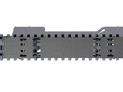 wagon big platform 3D model