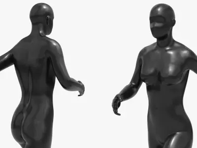 Female Mannequin Rigged For Maya 3D model