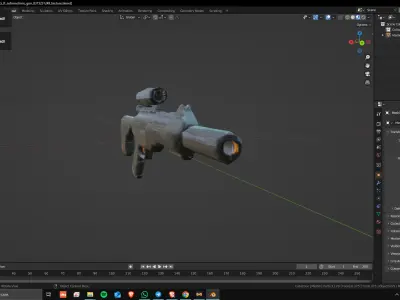 Sci-Fi Assault Rifle 07 Low Poly Game Ready Asset 3D model