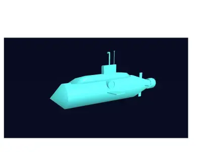  a strange submarine 3D model