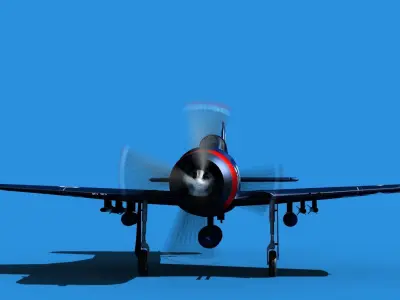 Grumman F8F-2 Bearcat V15 3D model