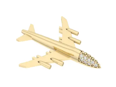 Airplane jewelry pendant 3D print model