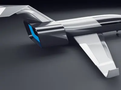 Generic Futuristic Airplane 3D model