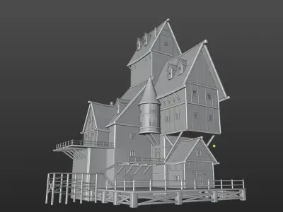 Fantasy medieval house 3D model