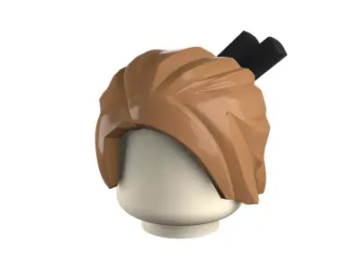 Custom3Dprint Minifigure Accessory - Minifigure Hair S3 - 012 3D print model
