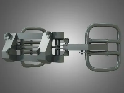 Wrapped Bale Handler - Front Loader  3D model