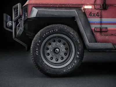 Pickup Truck Agrale Marrua 4x4 Low-poly 3D model