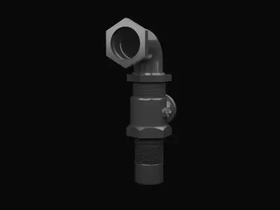 Plastic Pipes with Fittings  Free 3D model