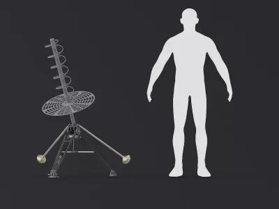 Antenna Helical 01 Low-poly 3D model