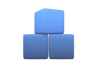 Building Blocks Icon v1 002 Low-poly 3D model