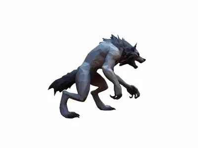  3d Mode Terrifying Werewolf In The Forest 3D model purchase