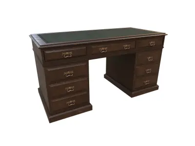 Vintage Desk Low-poly 3D model