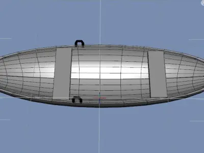 Boat prop with two surfaces Free 3D model