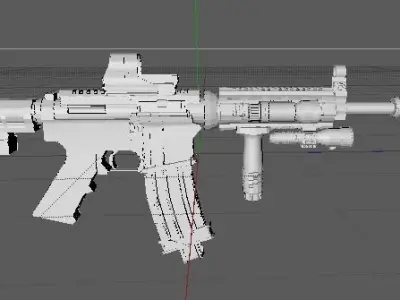 M4A1 Gun Low-poly 3D model