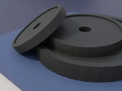  Minimalistic model of gym equipment Low-poly 3D model