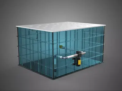 GRID ARRAY PLANTS HYDROPONIC AEROPONIC STATION MIST PUMP SPRAYER 3D model