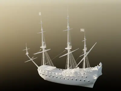 Pirate ship 3D model purchase