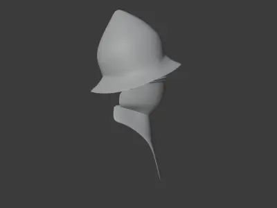 Helmet with mask 3D model
