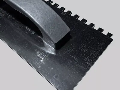 Notched Trowel 10 mm Low-poly 3D model